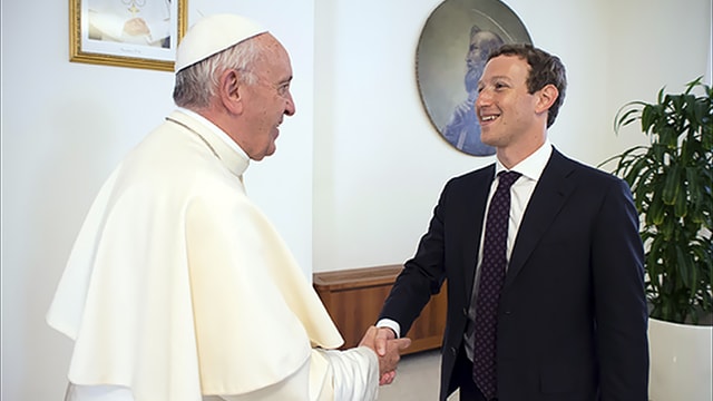 Рим папаси Facebook асосчиси билан учрашди