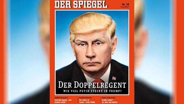 “Spiegel” журналида Путиннинг Трамп соч турмагидаги сурати чоп этилди