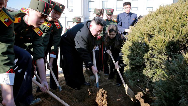 Ким Чен Ин кўчат ўтқазиш тадбирида (Фото)