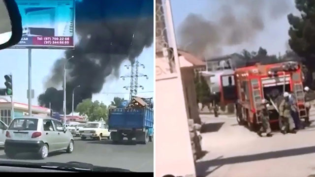 Видео: Юнусобод туманидаги омборда ёнғин бўлди